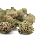 Dried cannabis flower buds of Guava Tartz THCa Flower Full-Term Smalls hemp flower